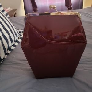 Womens Bordeaux Patent Leather handbags
